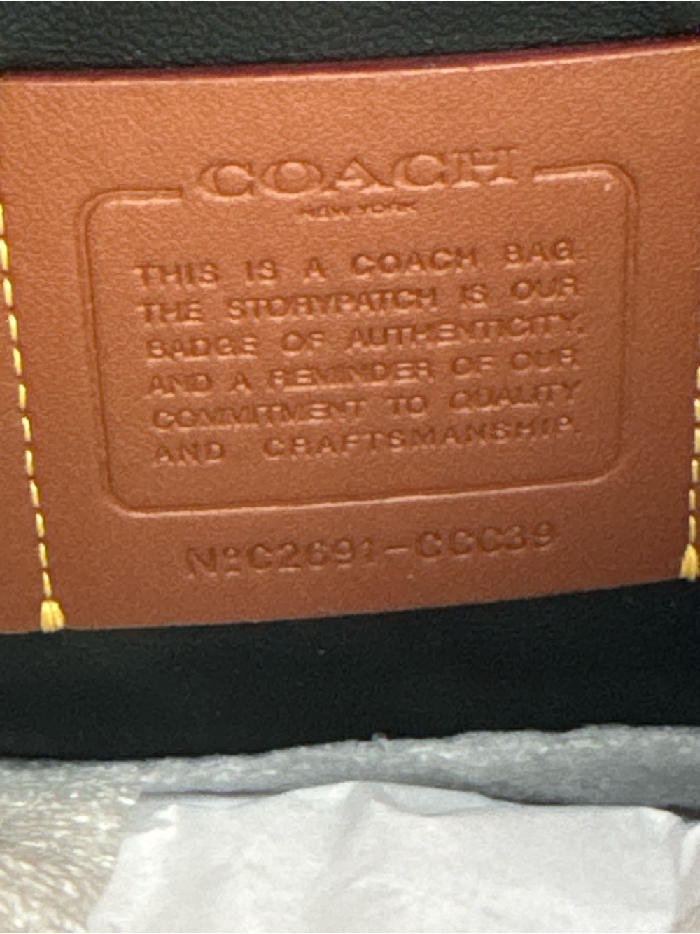 NWT Coach Slouchy Rogue Black - Picture 6 of 8
